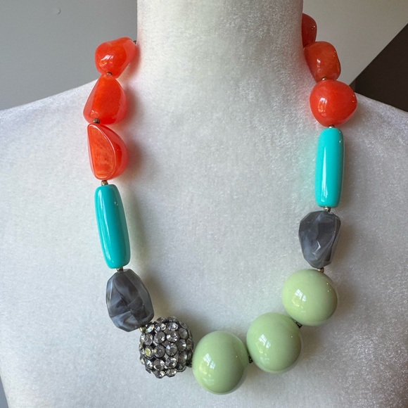 Anthropologie Bold Multicolor Beaded Necklace - Picture 1 of 1